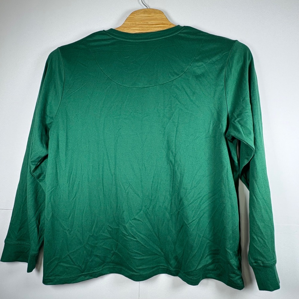 Muk Luks‎ Women's Butter Knit Lounge Pajama Set Green Buffalo Check Size 2X - Picture 3 of 12
